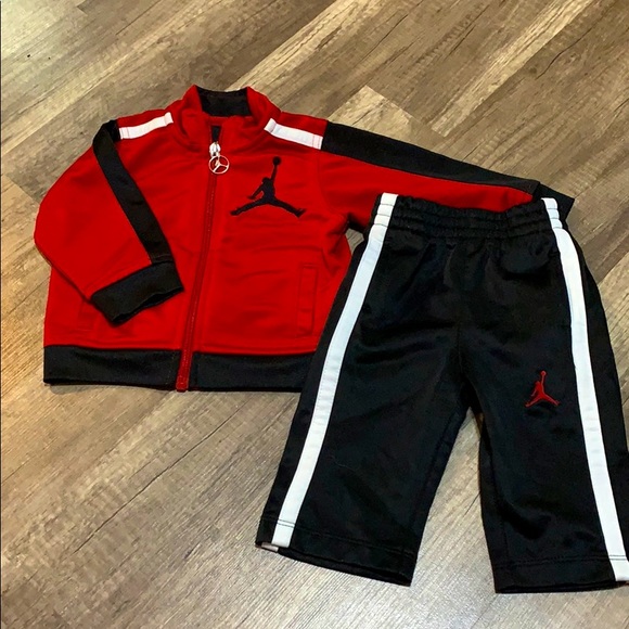 red jordan tracksuit